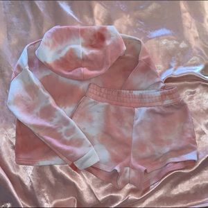 Tie die shorts set